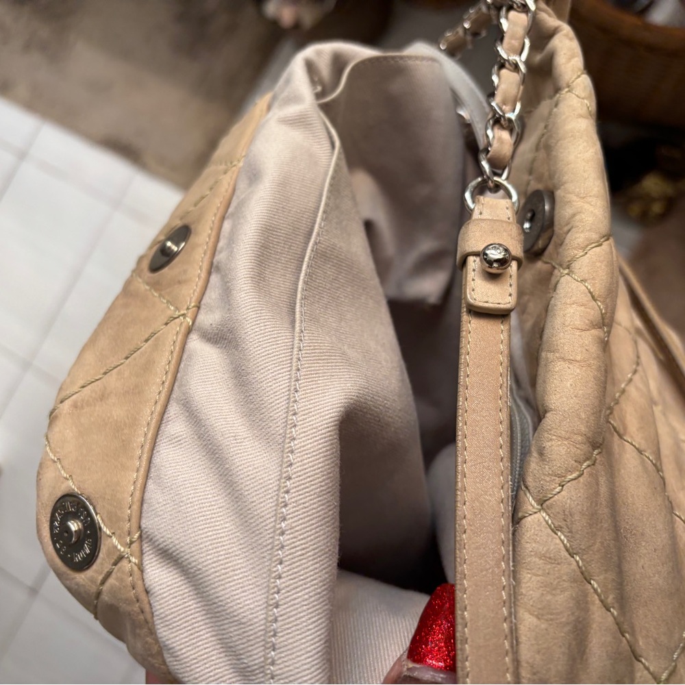 Chanel Taupe Quilted Shoulder Bag - Picture 14 of 15